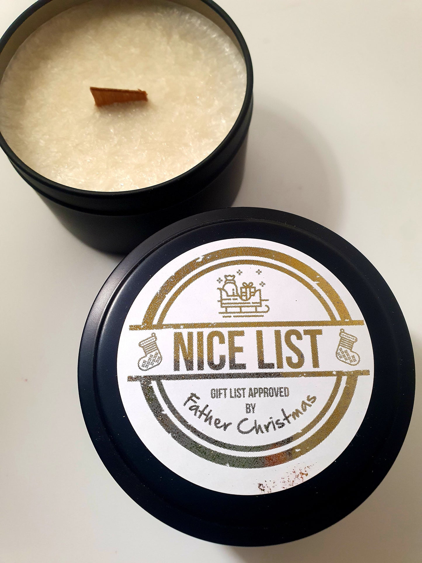 Santa's Nice List Christmas Candle