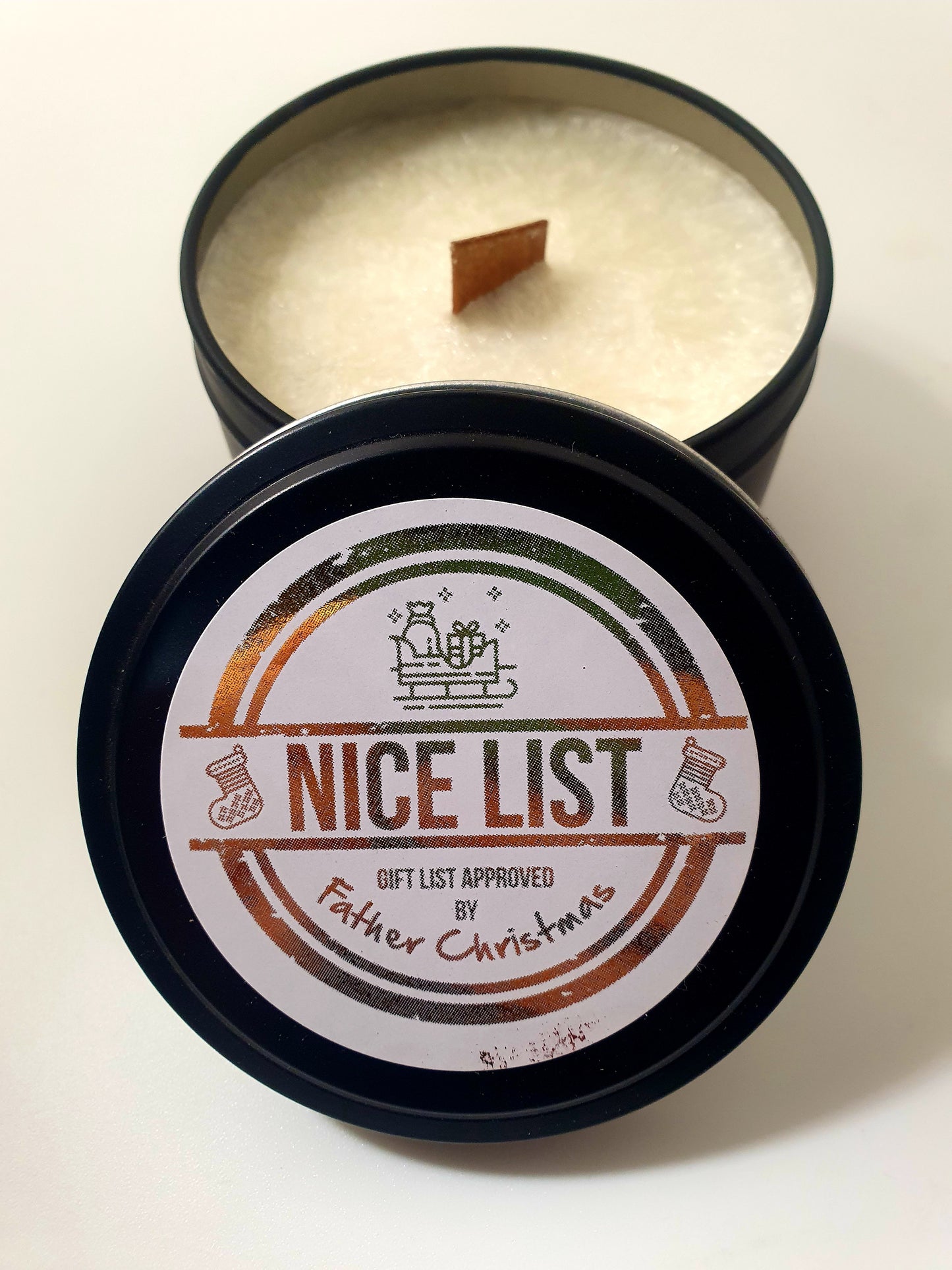 Santa's Nice List Christmas Candle