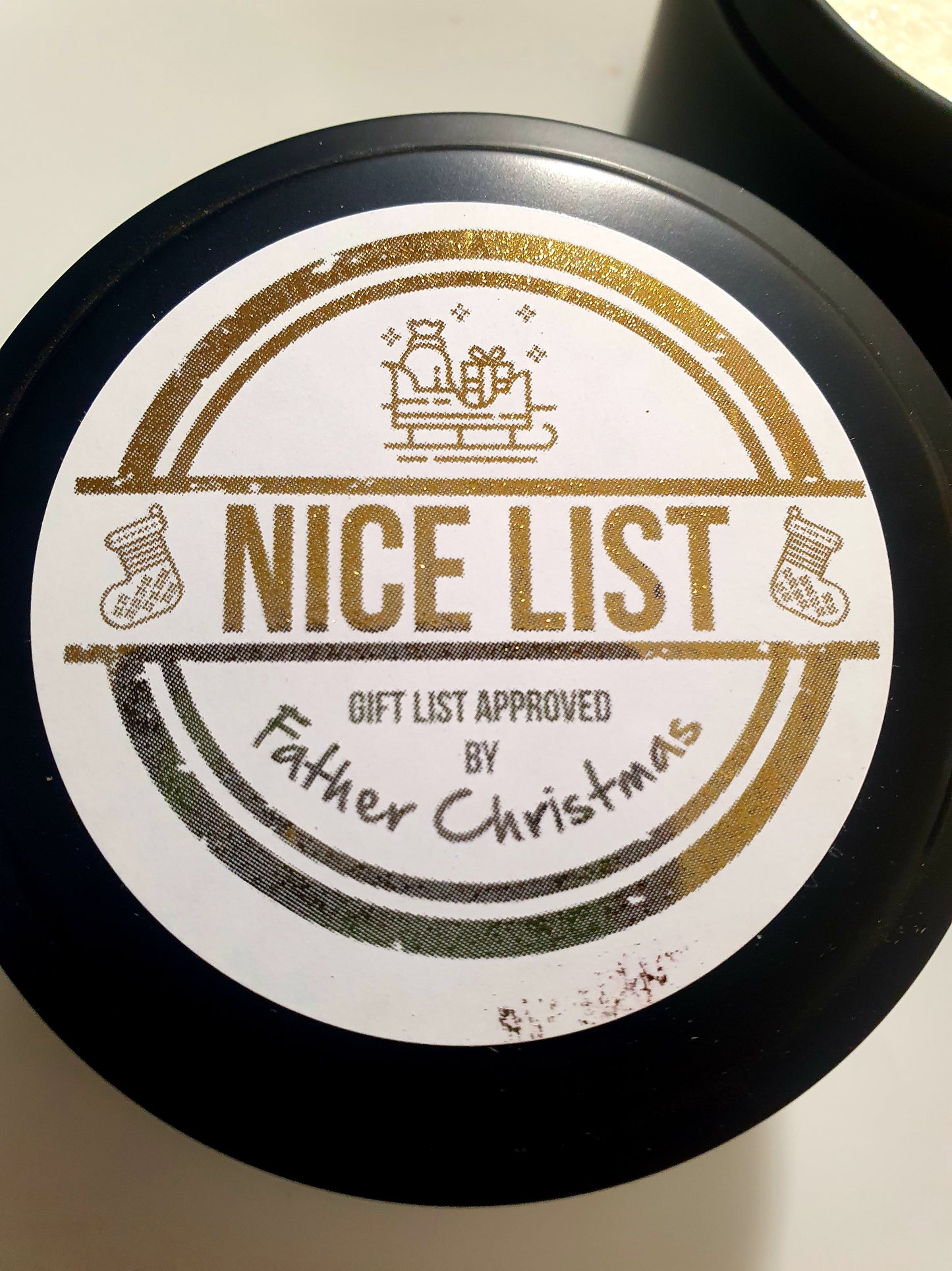 Santa's Nice List Christmas Candle